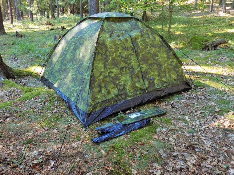 Military Tactical 3 Man Monodom Outdoor Czech Army Camo M95 Shelter Tent