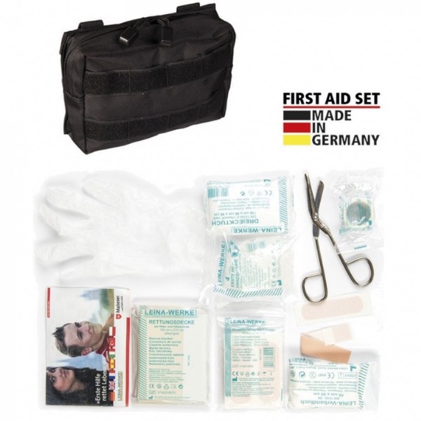 LEINA® Tactical Military First Aid Kit 25 pcs Professional Set - Black