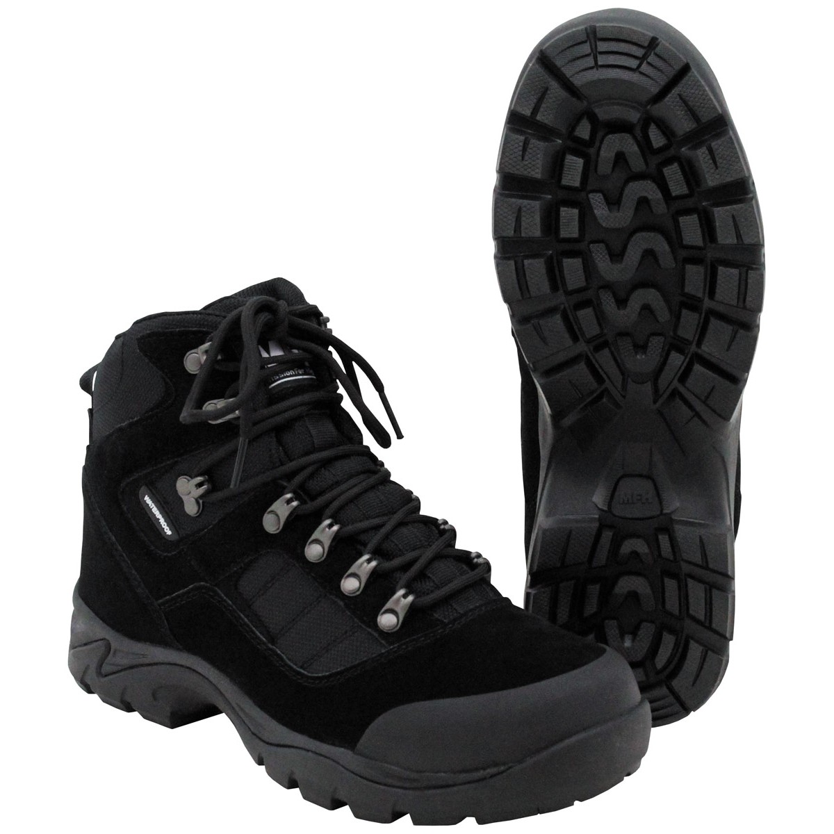 Tactical Police Security Combat Boots w/ HBR Membrane - Black
