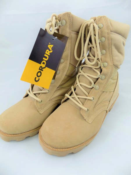 US ARMY Jungle Desert Combat Patrol Mens Tactical Boots Suede Leather - Khaki