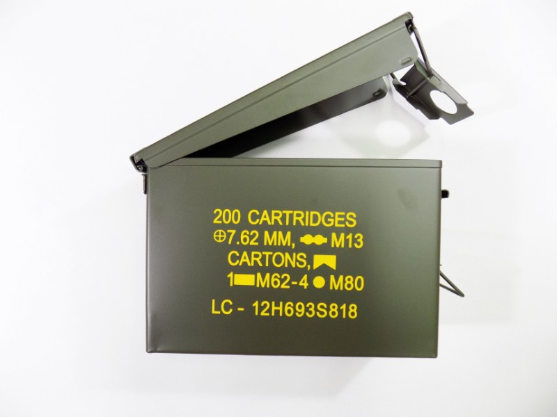 US Ammo Cans Steel Box 30 Cal. Nato Standarts 200 M19A1