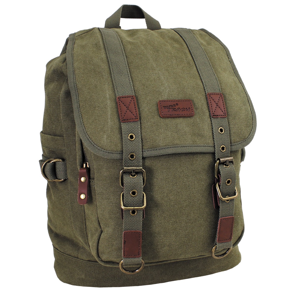 Backpack Craftride RG8 Canvas Bag Vintage-Look 20Ltr for Leisure Green