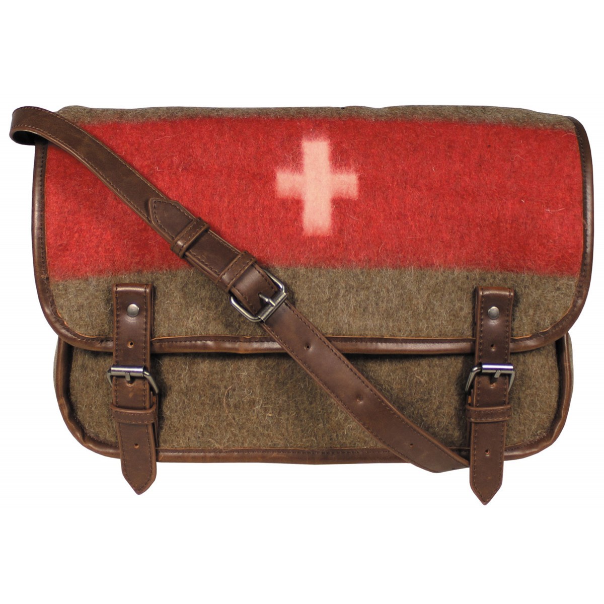 PureTrash® High Grade Vintage Retro WW2 Look Swiss Military Wool Shoulder Bag