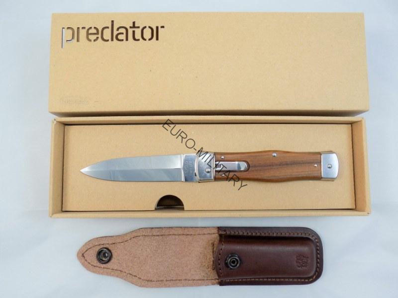 Spring Folding Knife PREDATOR HAMMER -w/ Wooden Handle - MIKOV