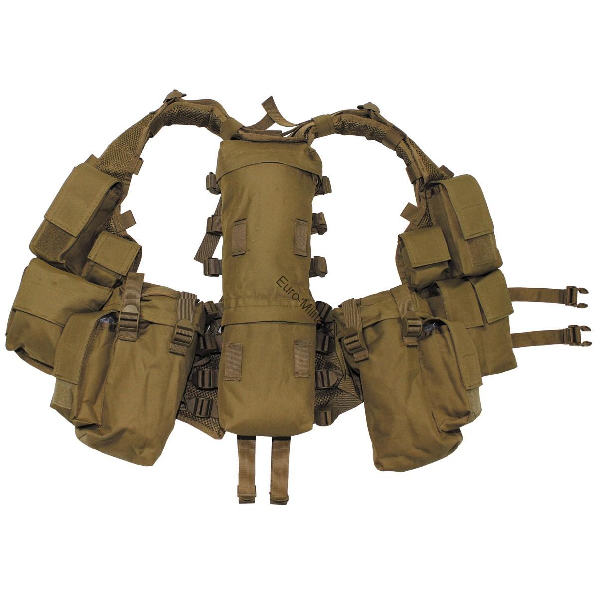 Military Spec Ops Tactical Vest with Various Pockets - Coyote