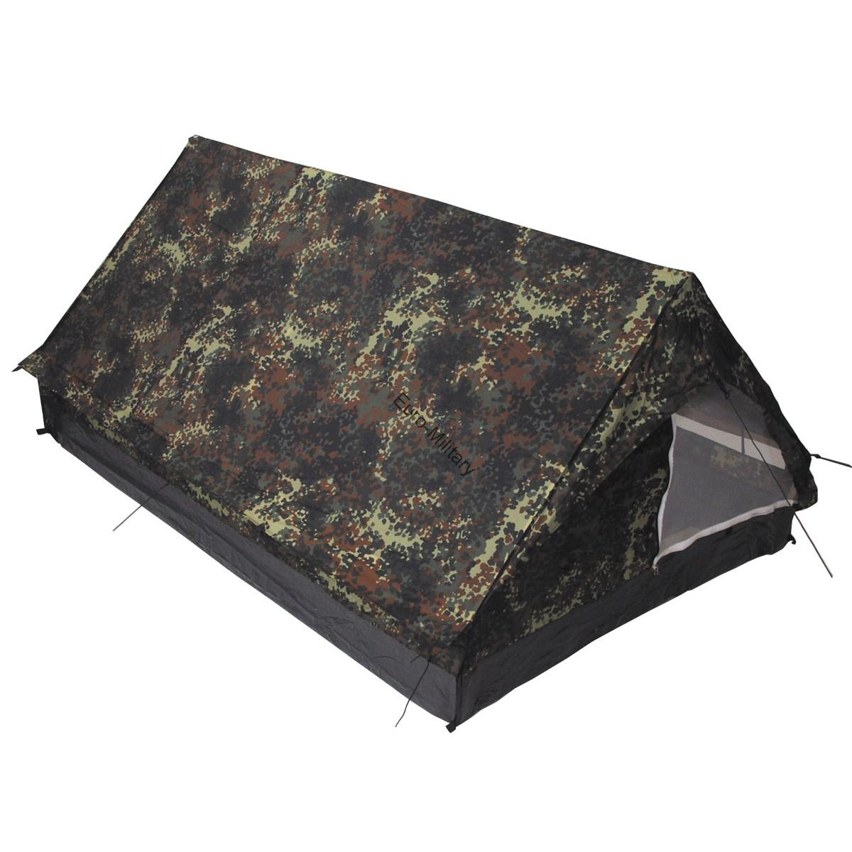 Standard Two Man Military Tactical Double Shelter - German BW Army Flectarn Camo