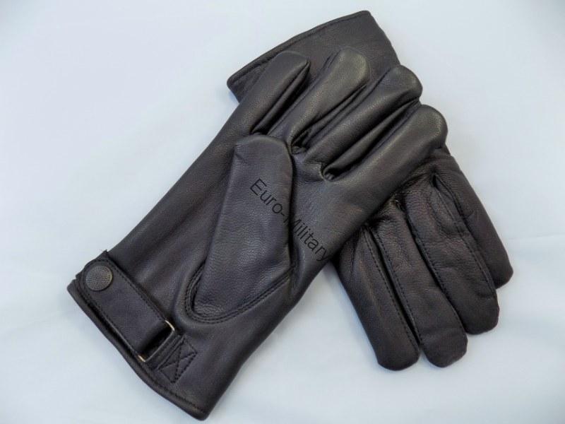 Military BW WW2 German Army Officer SS Leather Black Gloves