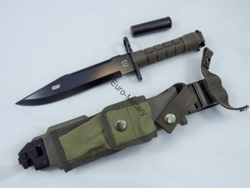 USMC Army Legendary M9 Knife - US Army M9 Knife w/ Plastic Sheath - Repro