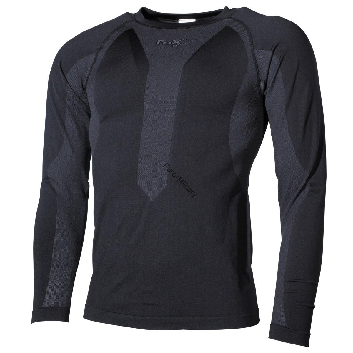 Functional Outdoor Thermo Long Sleeve Undershirt - Black