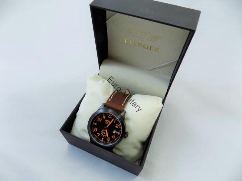 Flieger® FB25 Leather Pilot Retro Design Watch - Brand New w/ Box + Certificate