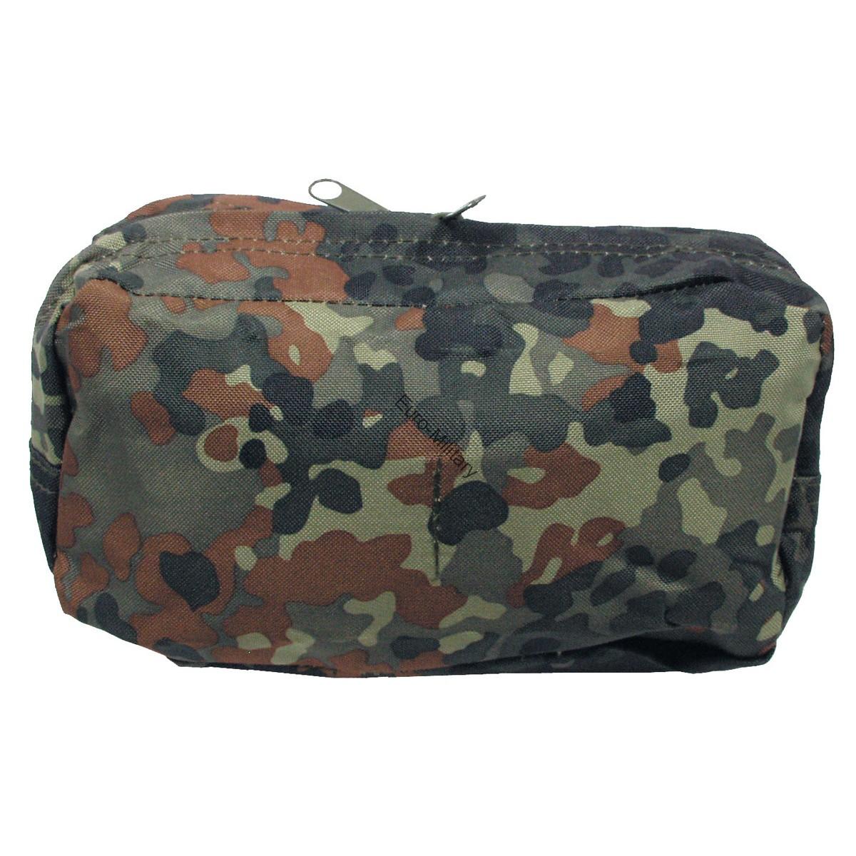 Tactical Utility Mollle Large Pouch - BW German Army Camo Flectarn