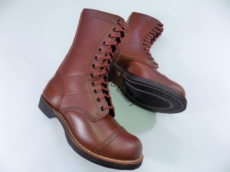 WW2 US Army Paratrooper Jump Boots 100% Leather TOP Repro