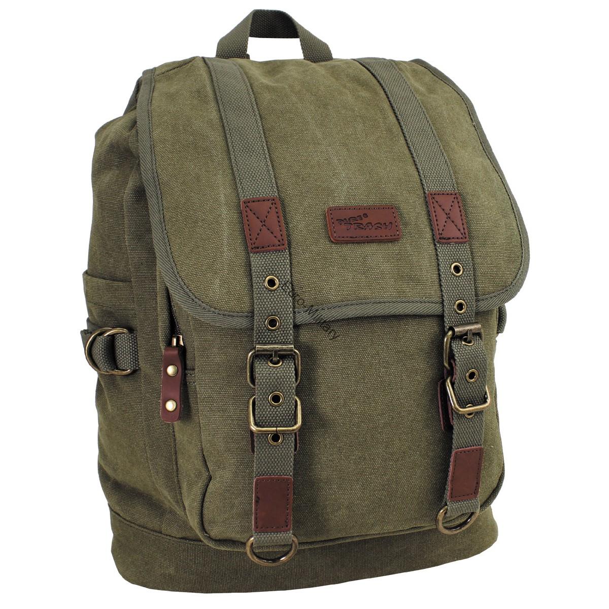 Retro Vintage Outdoor Canvas Backpack Bag 35L - OD Green