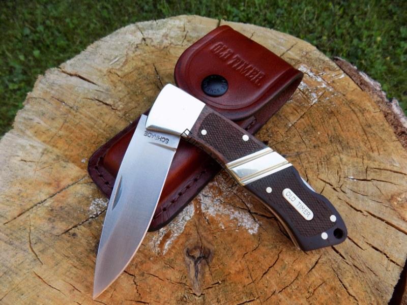 SCHRADE® OLD TIMER Stylish LockBack Folding Pocket Knife w/ Leather Case