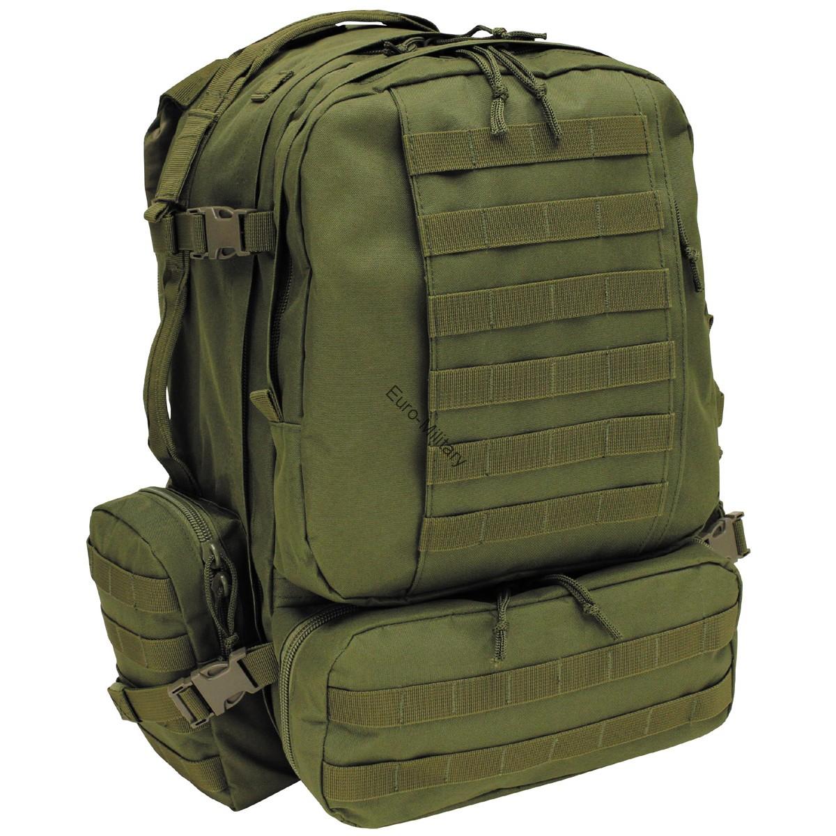 MFH Defense® Military Outdoor Backpack Bag Tactical Modular 46L - OD Green