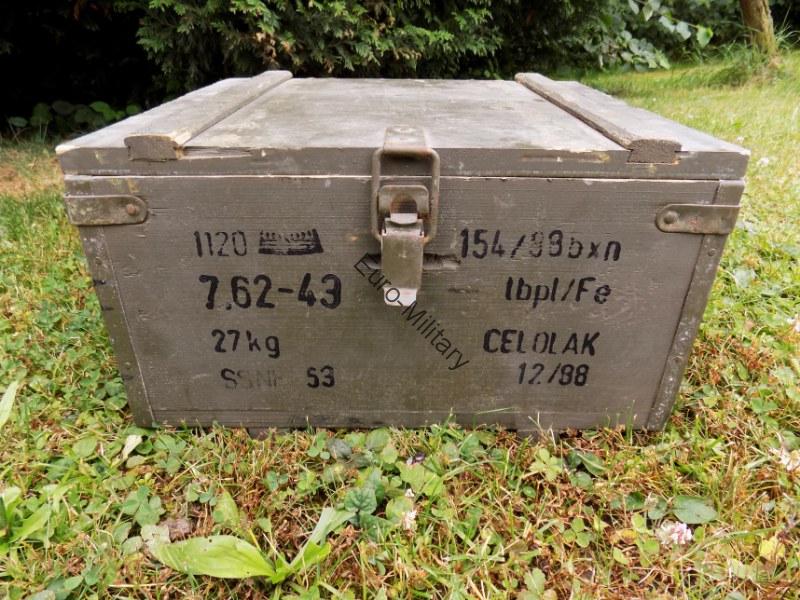 Genuine Czechoslovakia Army Comunist Era Wooden Ammo Box - Nice Condition - Rare