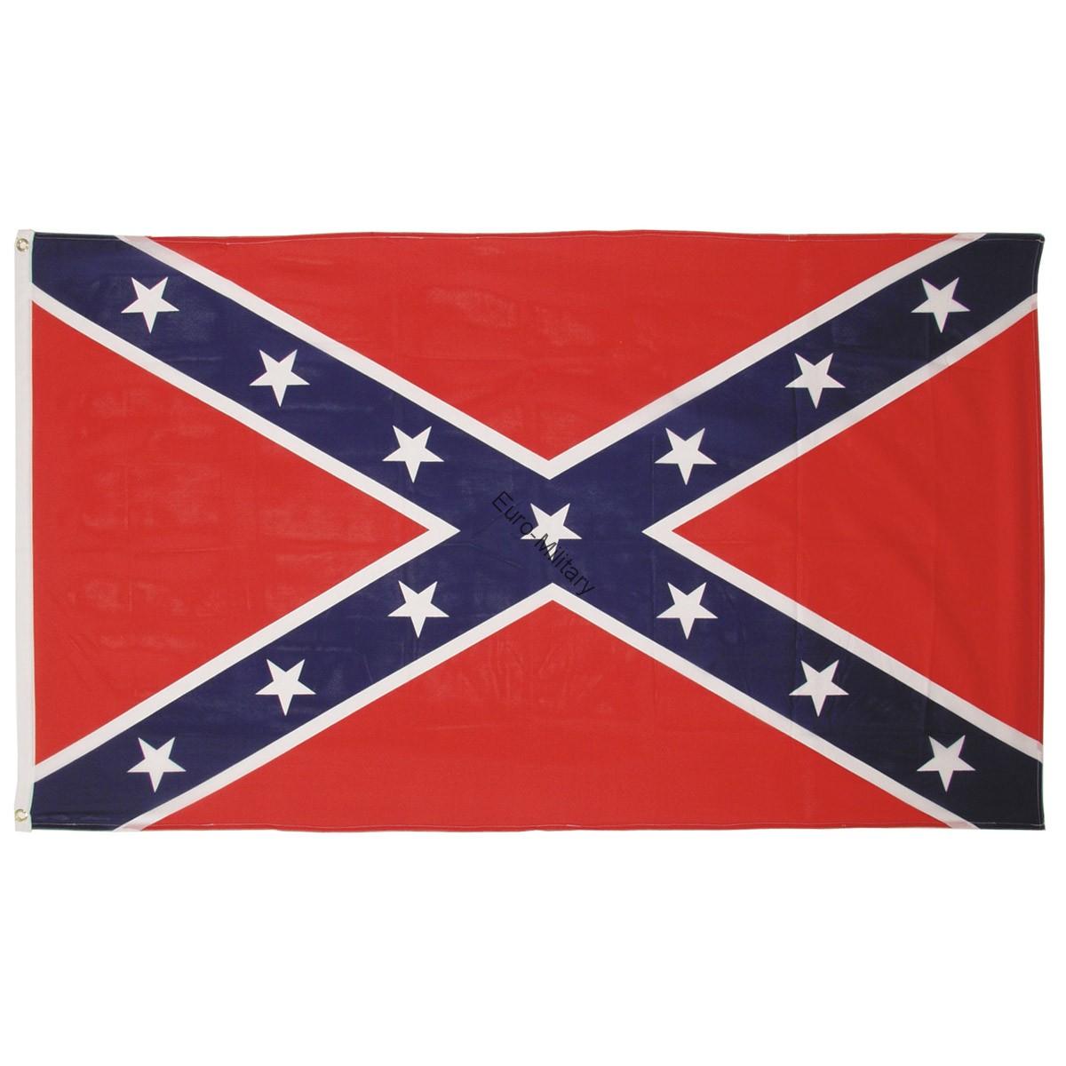 Confederate / South Cross Flag - 90x150cm w/ Reinforcement Band and Metal Hooks