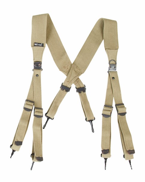 WW2 US Army Khaki M36 Suspenders Webbing
