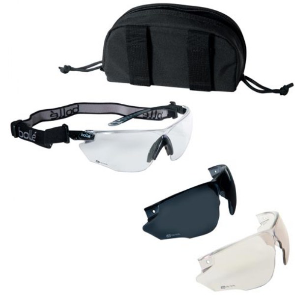 Bolle® Tactical Ballistic Military Safety Glasses 3 Lens Kit