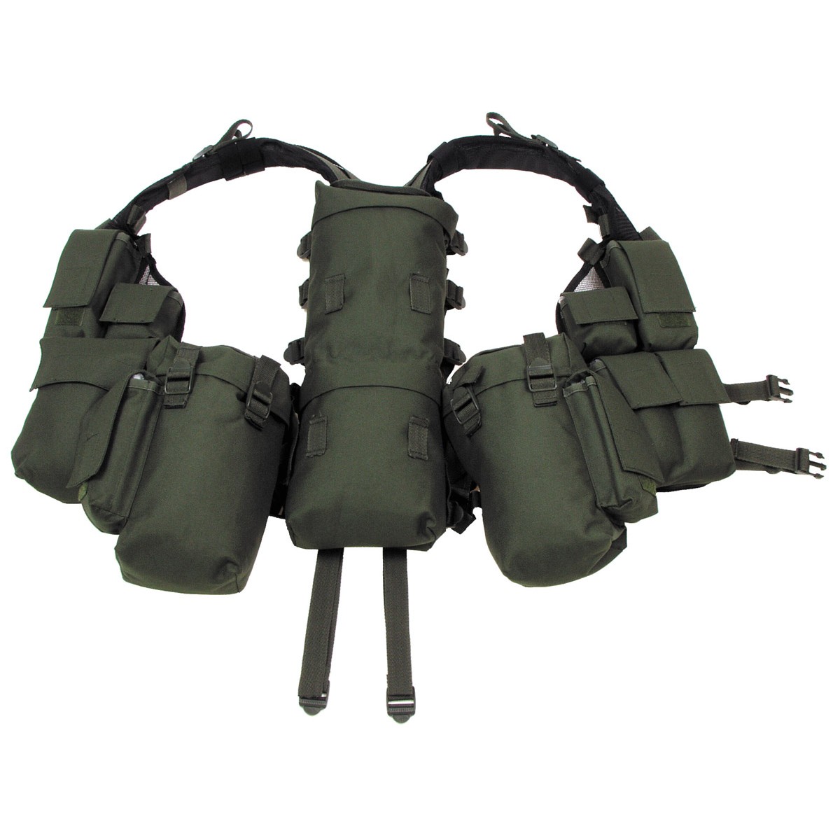 Military Spec Ops Tactical Vest with Various Pockets - OD Green