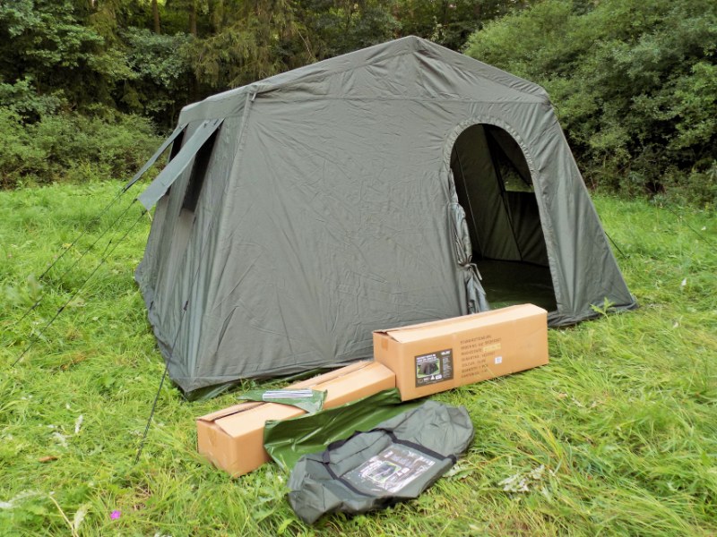 Military Army Outdoor Large BaseCamp Tent Shelter 6 Person - Olive