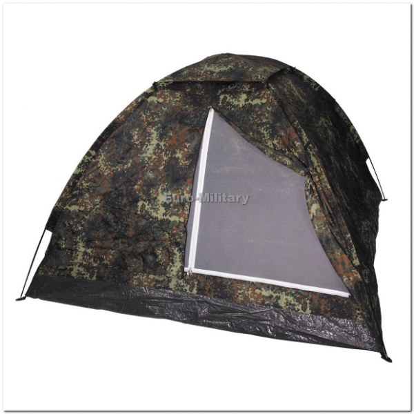Military Tactical 3 Man Monodom Outdoor BW German Army Camo Shelter Tent