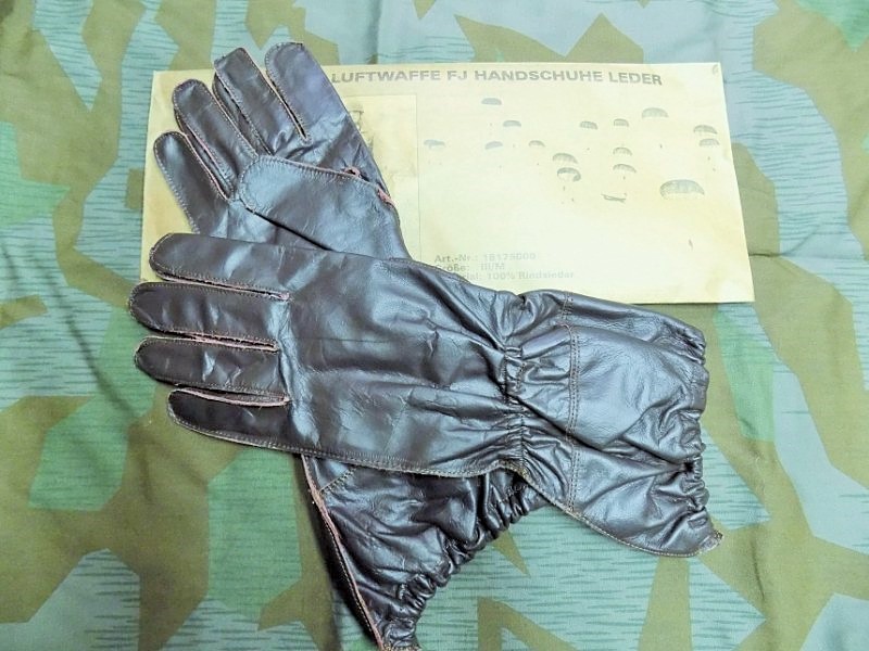 WW2 German Army LW Fallschirmjäger Paratrooper Combat Leather Gloves