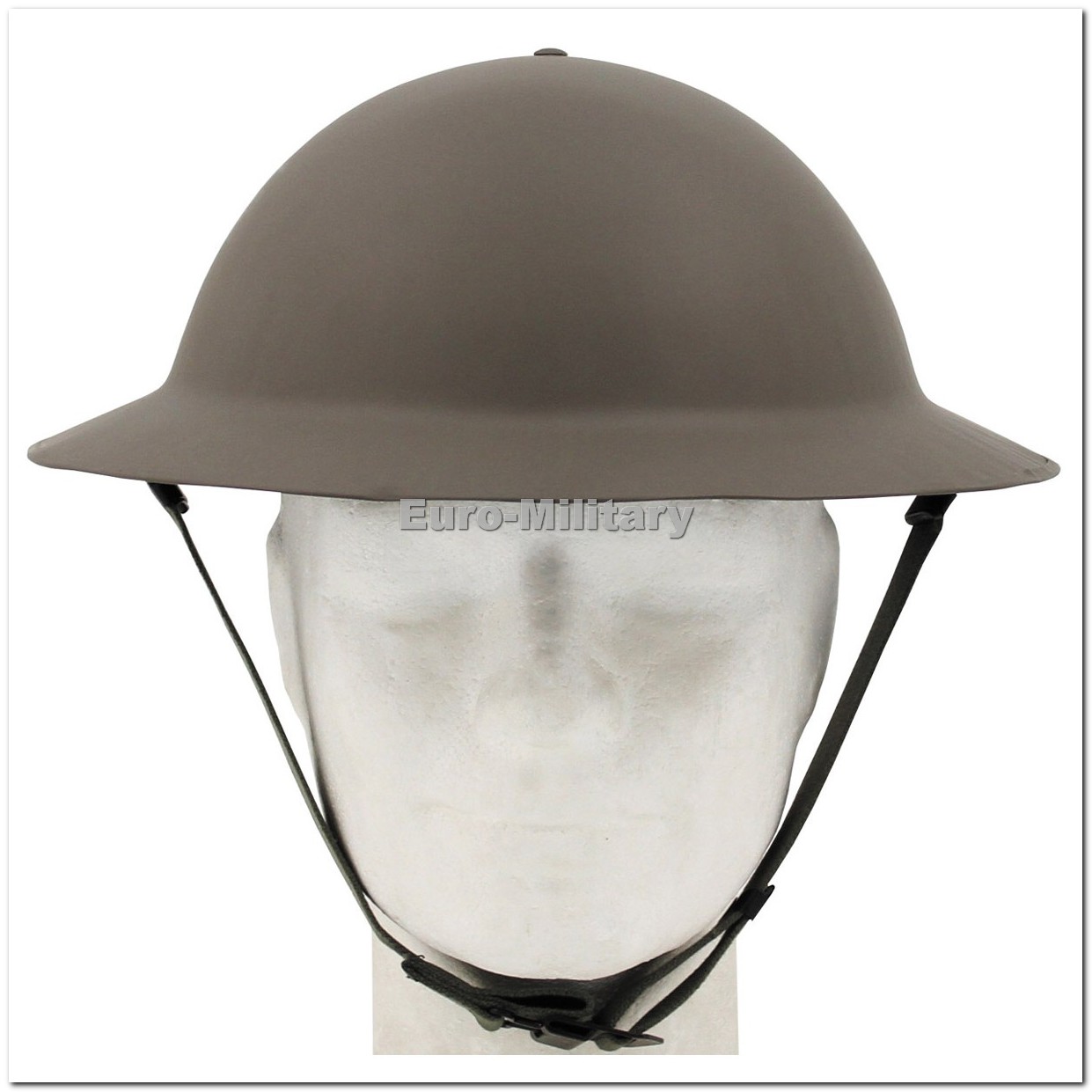 WW2 British Army Brodie Steel Helmet with Liner - Repro