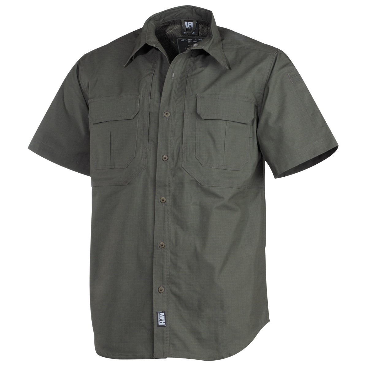 High Level Tactical Rip Stop Shirt "Strike" Short Sleeve Teflon - New - OD Green