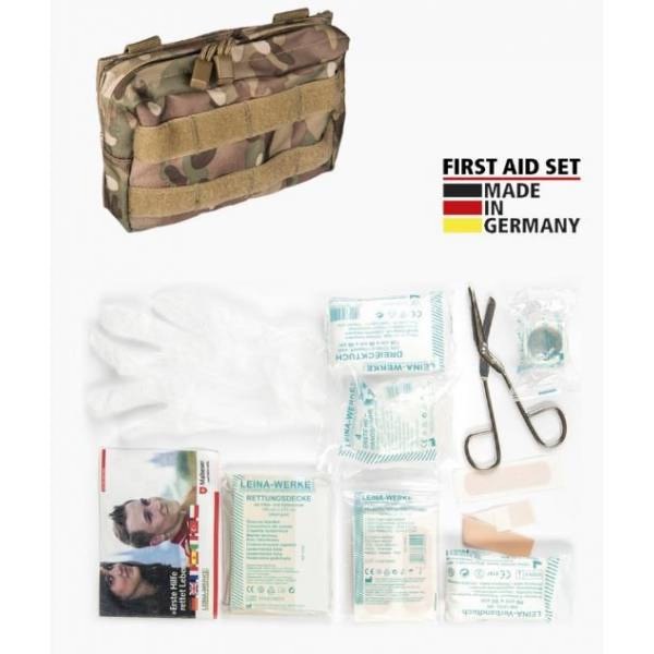 LEINA® Tactical Military First Aid Kit 25 pcs Professional Set - Multicam
