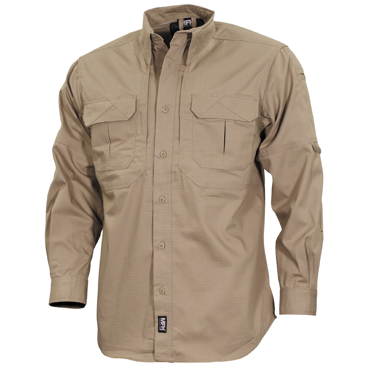High Level Tactical Rip Stop Shirt "STAKE" Long Sleeve Teflon - Khaki