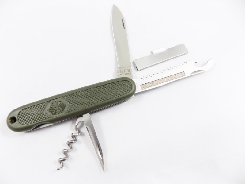 BW German Army Multifunctional Pocket Knife w/ Federal Eagle