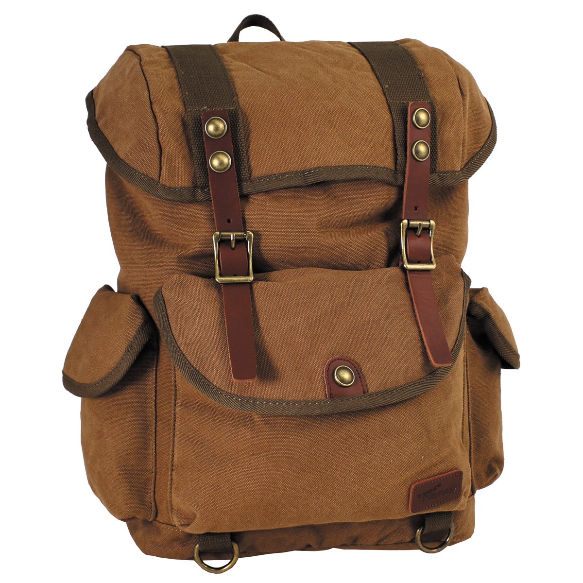 Retro Vintage Outdoor Canvas Backpack Bag 20L - Brown