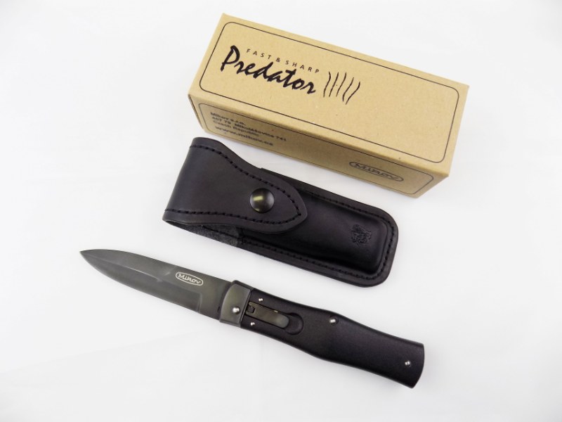 Premium Spring Folding Knife PREDATOR BLACKOUT N690 - MIKOV